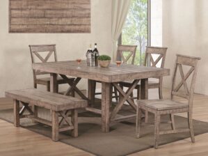 Amesbury Chair Aspen Rustic Dining Table